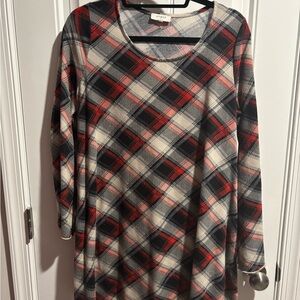 Plaid Long Sleeve Dress